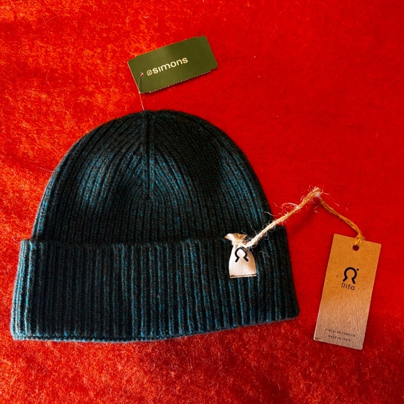 Rifo green Marcello cashmere tuque hat beanie NWT - Picture 2 of 9